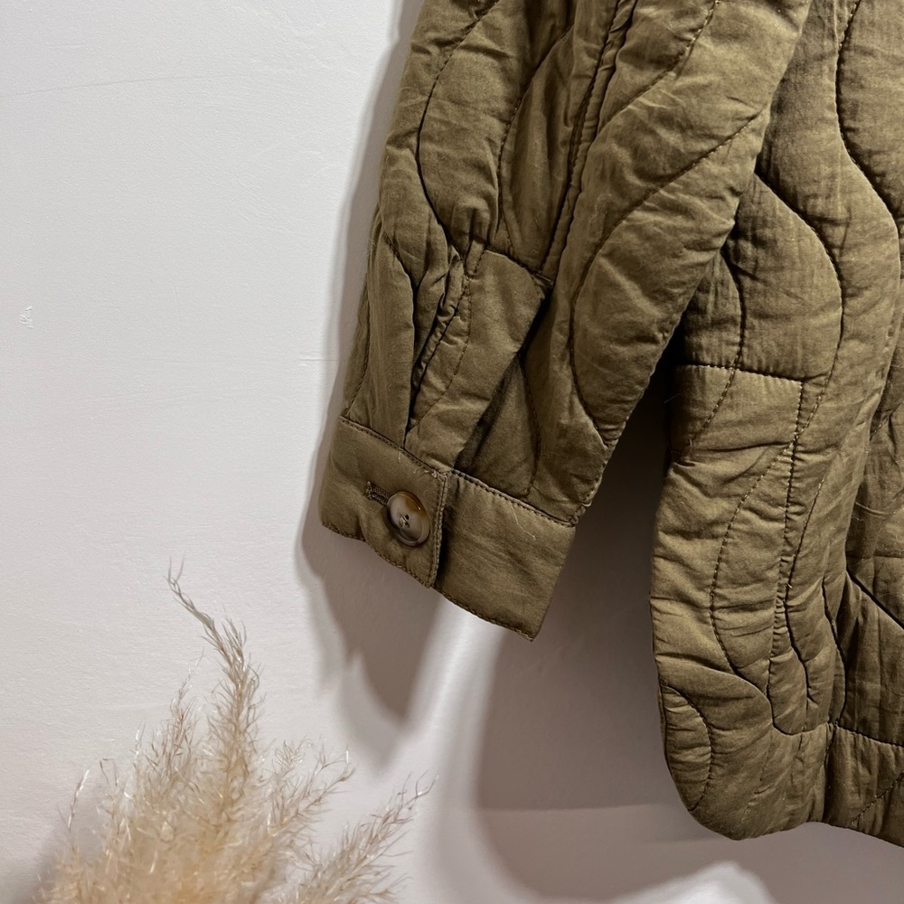Madewell Quilted Belrose Shirt-Jacket Size XS in Military Green - Picture 7 of 9